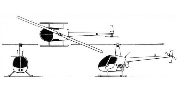 схема вертолета Robinson R22